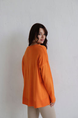 10206 Удлинённый джемпер оранжевый - Martichelli фото 5
