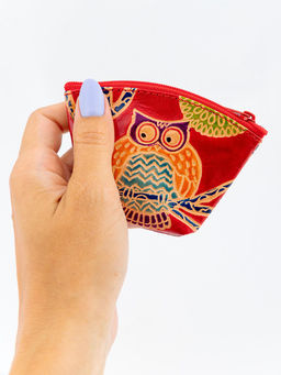Кошелек под мелочь ручной принт Сова №0593/8 4шт/уп - Ганг фото 8