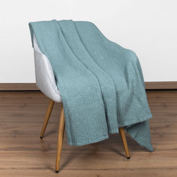 4646 Плед 220*155 цв. голубая ель рис 17-4911