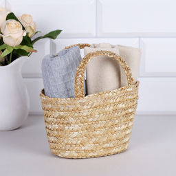 Корзина-сумка плетеная 22x8x12 см / GN295-8 /уп 500/высота 12 см - ГалеонТрейд фото 5