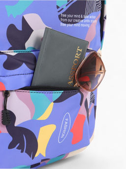 Рюкзак школьный на молнии, с карманами, с абстрактным рисунком, размер 30?13?42 см, с принтом, чёрный