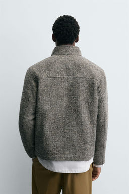 BOUCL_ TEXTURE OVERSHIRT - Zara фото 3