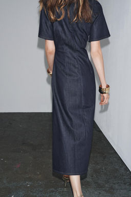 ZW COLLECTION LONG DENIM DRESS - Zara фото 9