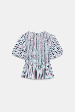 STRIPED SMOCKED TOP - Zara фото 7