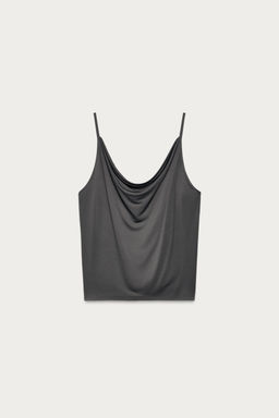 TOP DRAPEADO MARISA BERENSON X ZARA / Antracita oscuro