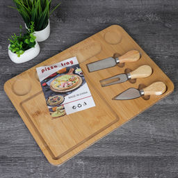 Набор сервировочный для сыра 24x33 см / KF-S6 /уп 36/доска 2 ножа и вилка - ГалеонТрейд фото 2