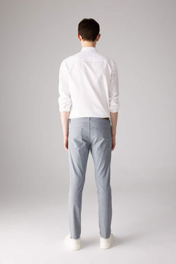 Брюки-чиносы узкого кроя из парусины - Defacto фото 6