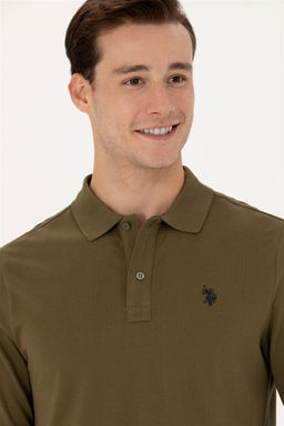 Мужской базовый свитшот цвета хаки Неожиданная скидка в корзине - U.s. polo assn фото 2