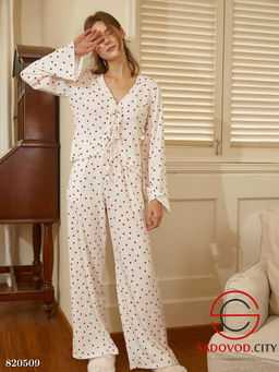 Пижама женская с сердечками