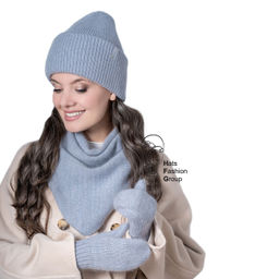 ДЖЕНИФЕР к-т шапка, бактус, варежки женские - Landre фото 3