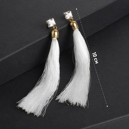 Серьги ассорти Кисти прямоугольник, цвет молочный, L кисти 9 см