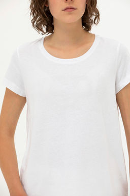 U. S. Polo Assn Женская белая базовая футболка с круглым вырезом - U.s. polo assn фото 7