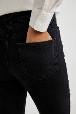 Джинсовые брюки прямого кроя длиной до щиколотки с высокой талией Mary - Defacto фото 5