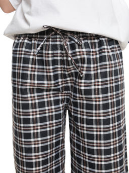 Брюки палаццо спортивные штаны для девочки одежда в клетку UD 7942(5170) т.синяя/белая клетка - Mini maxi фото 7