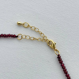 Колье из Граната с подвеской Сердце