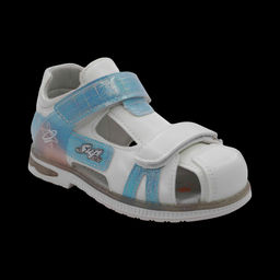 Сандалии В567-18 бело голубые