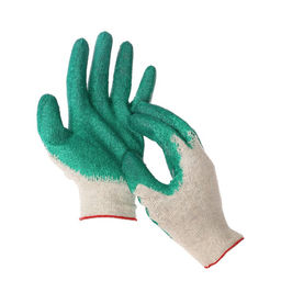 Цена за 5 шт. Перчатки садовые, хб, вязка 13 класс, размер 9, латексный облив, зелёные