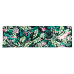Дорожка на стол «Этель» Tropical parrots 40×146 см, 100% хлопок, саржа 190 г/м², зелёная/чёрная