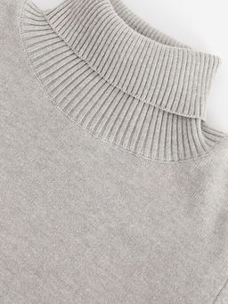 Bal?k?? Yaka Basic Uzun Kollu K?z ?ocuk Triko Kazak - Waikiki фото 3