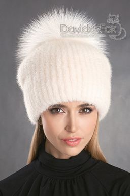 Шапка Буратино норка жемчуг