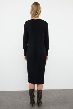 TRENDYOLMILLA Siyah Maxi Triko Premium Iplik/Ozel Iplik Elbise TWOAW24EL00100 фото 5