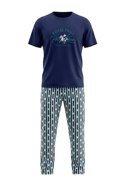Lacivert Regular Slogan Homewear Pijama Tak_m_ TMNAW27PT00010