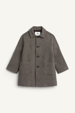 LIMITED EDITION HOUNDSTOOTH WOOL BLEND COAT - Zara фото 5