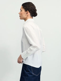 Рубашка прямого кроя из вискозы / Zarina фото 8