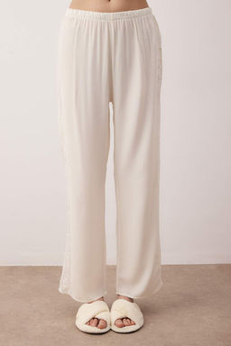 Ekru Duz Shally Dokuma Pijama Tak?m? THMAW26PT00103 - Trendyolmilla фото 3