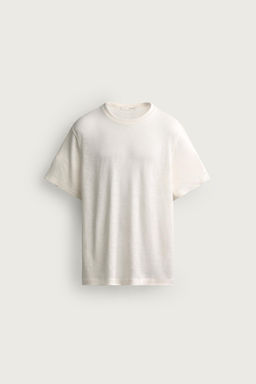 CAMISETA REGULAR FIT C??AMO - VISCOSA / Blanco roto - Zara фото 7