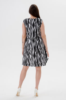 Платье женское из кулирки Кэтрин белая зебра макси - Амадэль фото 17