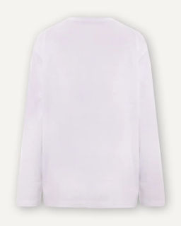 Белый лонгслив с красным принтом-надписью - Incity фото 7