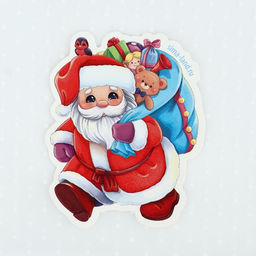 Цена за 5 шт. Пакет под сладости новогодний «Дедушка Мороз», 10×10 см