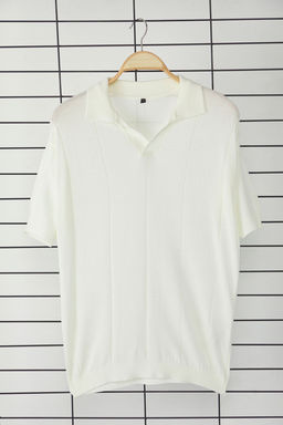 TRENDYOL MAN Ekru Regular Unisex Dokulu Triko Polo Yaka T-shirt TMNSS25PO00024 - Trendyolmilla фото 7