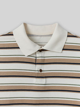 Поло для мальчиков в бежевую полоску - Mark formelle фото 6