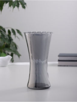 Ваза «Агнес», талия, 19.5×10 см, стекло, серая