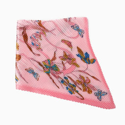 Платок плиссированный женский MINAKU, размер 70×70 см, розовый