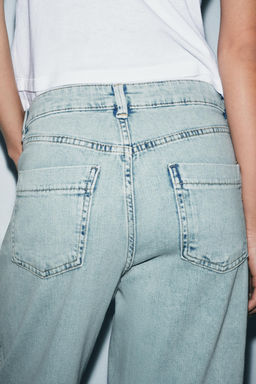ZW COLLECTION MID-WAIST CAPRIS JEANS - Zara фото 4