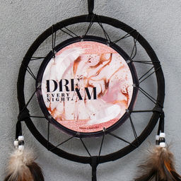 Ловец снов амулет «Белый мрамор - Dream every night», d=20 см