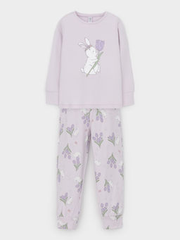 К 1541/нежная сирень,зайчики и тюльпаны пижама