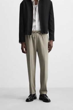 COMFORT FIT JOGGER WAIST TROUSERS - Zara фото 12