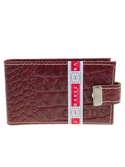 Картхолдер из искусственной кожи, цвет коричневый