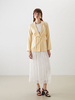 Beli Lastikli Pileli Etek