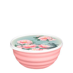 Миска Латина 3,2л с крышкой с декором "Сад пионов" арт. 223152408/04