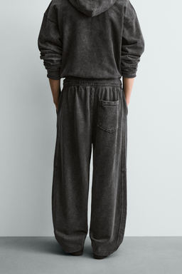 PANTAL?N JOGGER BALLOON FIT LAVADO / Antracita oscuro - Zara фото 3