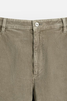 CORDUROY CARROT FIT TROUSERS - Zara фото 17