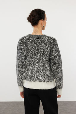 Antrasit Tasl? Yumusak Dokulu Desenli Triko Kazak TWOAW25KZ00150 - Trendyolmilla фото 5