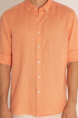 Мужская рубашка лососевого цвета с длинным рукавом - U.s. polo assn фото 14