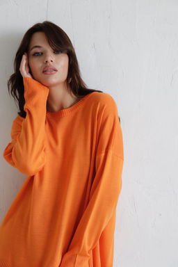 10206 Удлинённый джемпер оранжевый - Martichelli фото 2