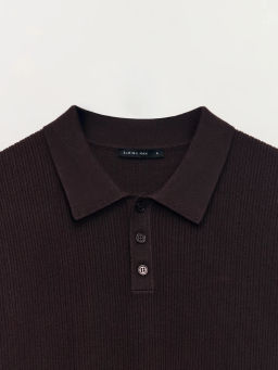 Джемпер поло из текстурного хлопка / Zarina